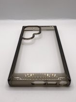 Crystal Clair Nano Coating TPU Anti-Kras backcover - Geschikt voor Samsung Galaxy S23 Ultra - Zwart/Transparant