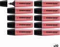 Doos met 10 rode STABILO BOSS ORIGINAL stiften.