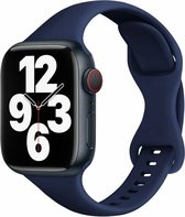 By Qubix Sportbandje Slim Fit - Donkerblauw - Geschikt voor Apple Watch 42mm - 44mm - 45mm - Ultra - 49mm - Compatible Apple watch bandje - smartwatch