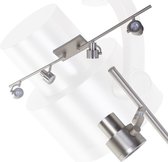 Moderne verstelbare plafondlamp Alto | 4 spots | grijs / staal | metaal | eetkamer / eettafel lamp | modern / stoer design