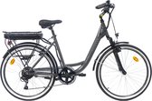 Villette le Petit Bonheur Orus, vélo électrique pour femme, 26 pouces, 7 vitesses, noir