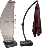 Raffles Covers Parasolhoes voor zweefparasol - Hoog 260 cm - RUC260 - Waterdicht - Solution Dyed | UV-bestendig | Rits en stok | Trekkoord - Parasolhoes voor zweefparasol