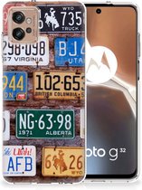 Hippe Hoesjes Motorola Moto G32 Telefoon Hoesje Kentekenplaten