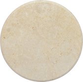 vidaXL - Tafelblad - Ø60x2,5 - cm - marmer - crèmekleurig