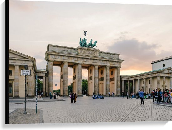 Canvas - Bezienswaardigheid in Berlijn, Duitsland - 100x75 cm Foto op Canvas Schilderij (Wanddecoratie op Canvas)