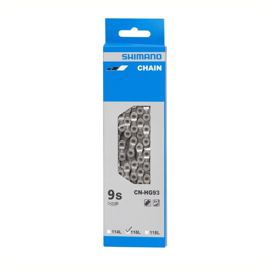 Shimano 9-speed fietsketting - 116 schakels - Duurzaam en corrosiebestendig - Geschikt voor MTB en weggebruik van Shimano — afbeelding 5