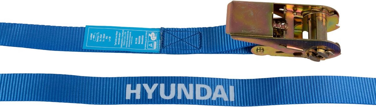 Hyundai spanband met ratel 28 mm x 5 m - Polypropyleen met metalen ratel en haken - keurmerk GS/Tüv