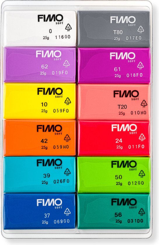 FIMO soft - ovenhardende boetseerklei - colour pack - 12 brilliant colours - Fimo