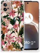 Telefoon Hoesje Motorola Moto G32 Leuk TPU Back Case Bloemen