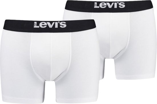 Levi's Lange short - 2 Pack 011 White - maat M (M) - Heren Volwassenen - Katoen/elastaan- 701222842-011-M