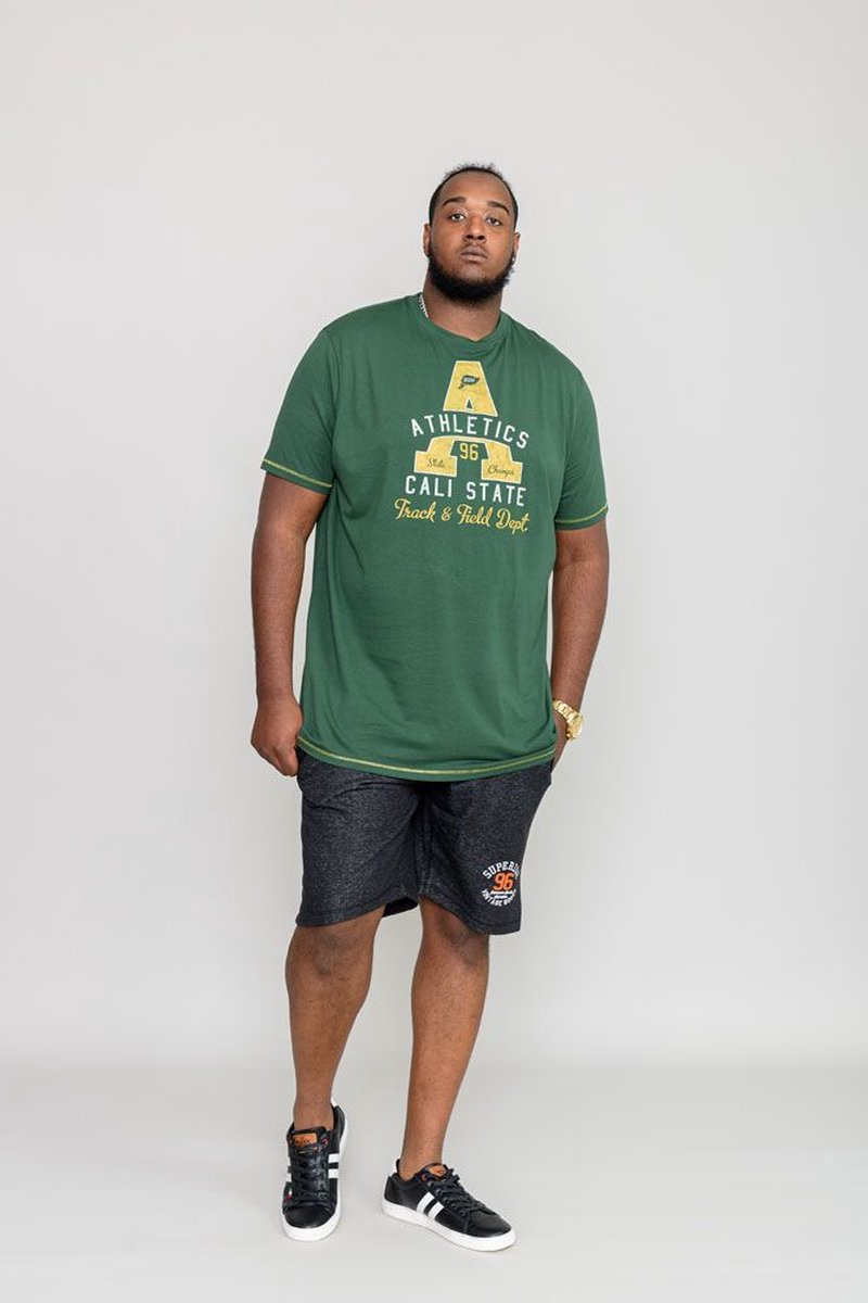 Duke 555 Tovil T-Shirt in de kleur groen print Athletics 3XL