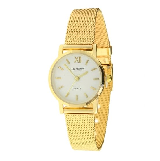 Horloge Rond Small Goud Ernest Inclusief Batterij Dames bol