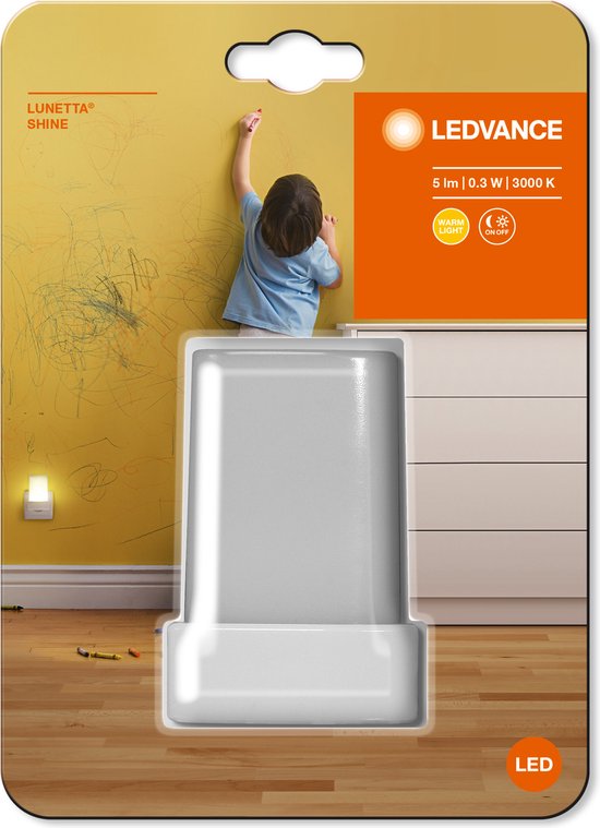 LEDVANCE Nachtlicht LED: voor stopcontact, LUNETTA Shine / -,28 W, 22-…24- V, Warm wit, 3- K, body materiaal: polycarbonate (pc), IP2- van LEDVANCE — afbeelding 4