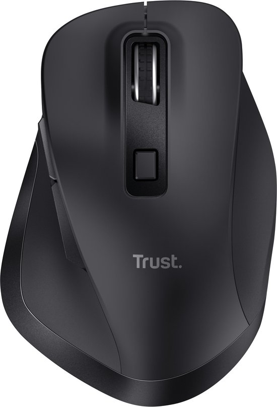 Trust fyda – draadloze muis – oplaadbaar – ergonomisch – zwart