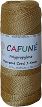 Cafuné Polypropyleen Macrame Koord- 1.5mm - Goud- PP3 - Gevlochten koord - Milieuvriendelijk - Haken - Macrame - Tas maken