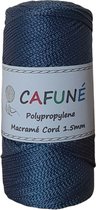 Cafuné Polypropyleen Macrame Koord 1.5mm -Jeans - PP3 - Haken - Macrame - Tas maken
