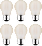 Lampe LED Ball E27 Mat - 4,5W remplace 40W - Lumière blanc chaud - 6 lampes Ball