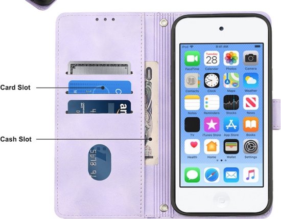 Luxe Bescherm-Etui Hoes voor iPod Touch - 5G 6G 7G - Paars - 