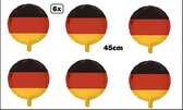 6x Folieballon Duitsland (45 cm) - Thema feest land festival party fun folie ballon Duits