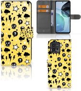 Wallet Book Case met Pasjeshouder Motorola Moto G72 Hoesje Punk Yellow