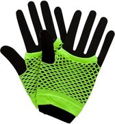 Neon net handschoenen groen-carnaval-feest