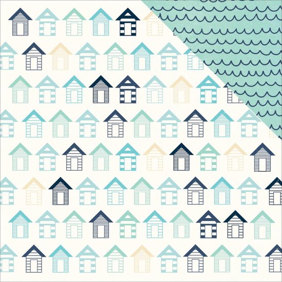 Pack Kaisercraft - Summer Splash + 1 feuille d'autocollants + 1 bloc papier 16,5 x 16,5 cm + 1 objets de collection (8pcs)