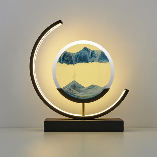 3D Bewegende Zandkunst Tafellamp Creatieve Drijfzand Schilderij Tafellamp, 3D Zandloper LED-lamp, Bewegende Zand Kunst Schilderij Bureaulamp, Driekleurig Licht Drijfzand Schilderij (Color : Silver 3D Bewegende Zandkunst Tafellamp Creatieve Drijfzand Schilderij Tafellamp, 3D Zandloper LED-lamp, Bewegende Zand Kunst Schilderij Bureaulamp, Driekleurig Licht Drijfzand Schilderij (Color : Silver