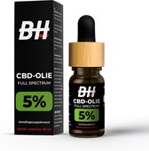 Body Hackers CBD Olie - Voedingssupplement - 5% CBD - Hennep Olie 10 ml - Full Spectrum - Natuurlijk Extract - Vegan