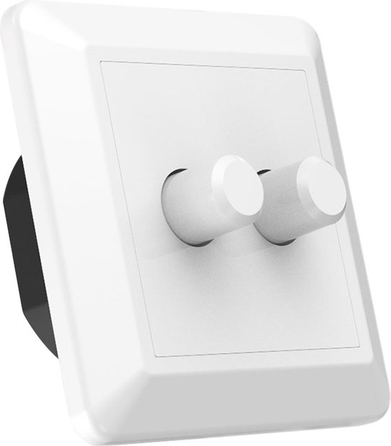 Duo LED Dimmer 2x 0100W (Faseafsnijding) Dubbele dimmer (met