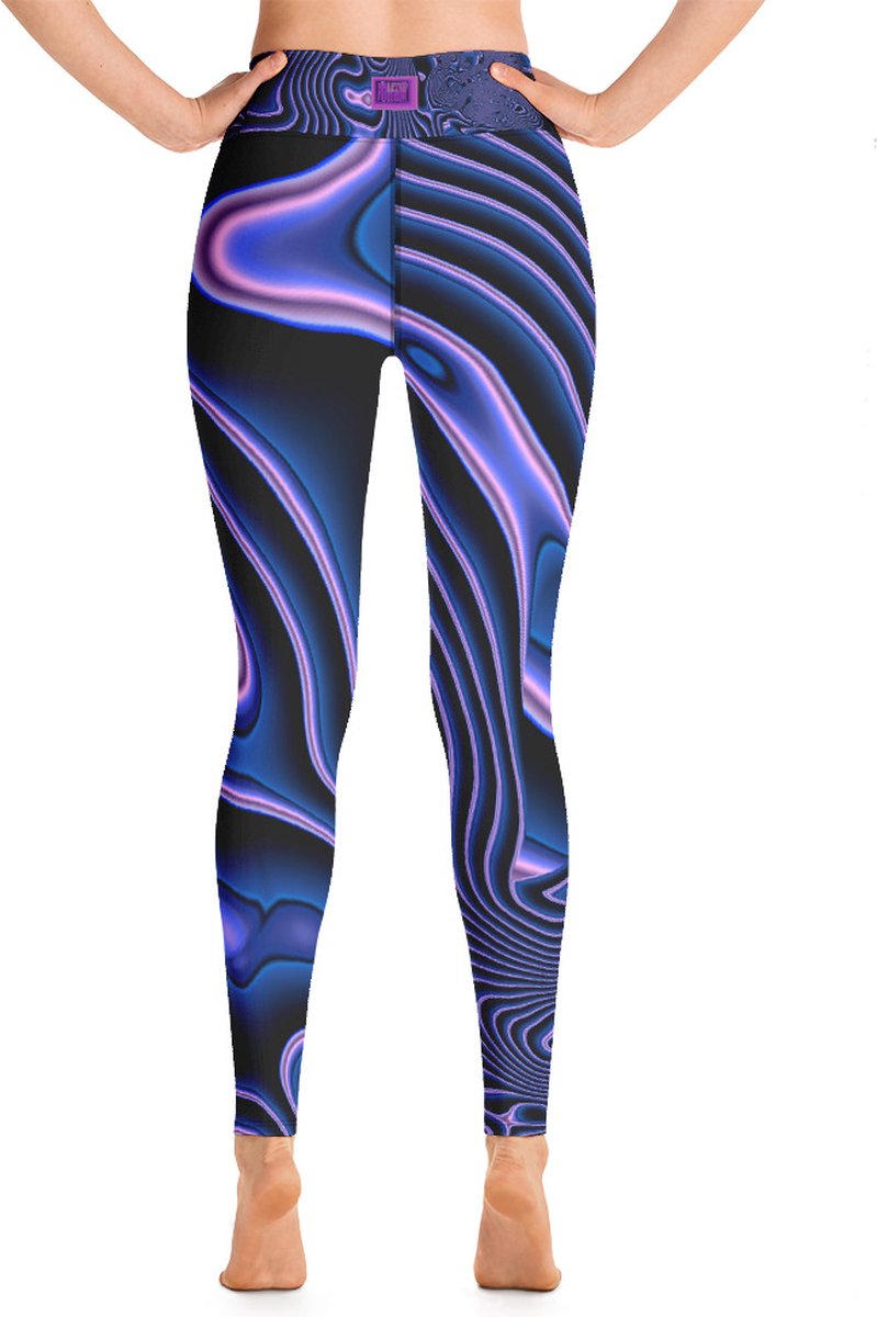 II THE MOON Yoga Legging dames top kwaliteit, wordt per bestelling geprint, gesneden en handgenaaid met unieke originele print ontworpen door MOON
