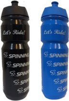 Spinning® - Let's ride - Bidon - Set van 2 - Royal Blauw + Zwart
