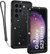 Geschikt voor Samsung S23 Ultra Hoesje - Screenprotector - Waterdicht Telefoonhoesje - iP68 - Waterproof - Koord