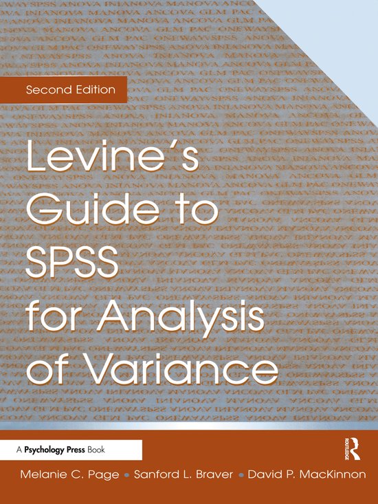 Levine's Guide to SPSS for Analysis of Variance - cover