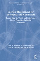 Boek 'Socratic Questioning for Therapists and Counselors'. Leren denken en ingrijpen als een cognitief gedragstherapeut. Blauwe omslag met witte lijnen.