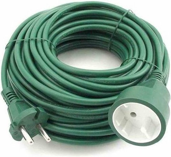 Gardenline - Verlengsnoer - groen - 20 Meter - 2 x 1.0 mm