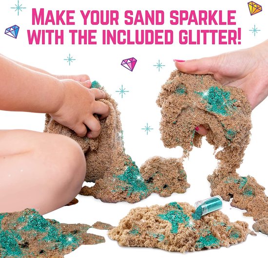 GirlZone Gifts for Filles Sable Kit Mermaid, Play Sand for Enfants