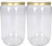 Set de 4x bocaux à conserves / bocaux / pots de confiture avec couvercle à vis 720 ml - bocaux - Bocaux à conserves - bocaux de Bocaux de conservation