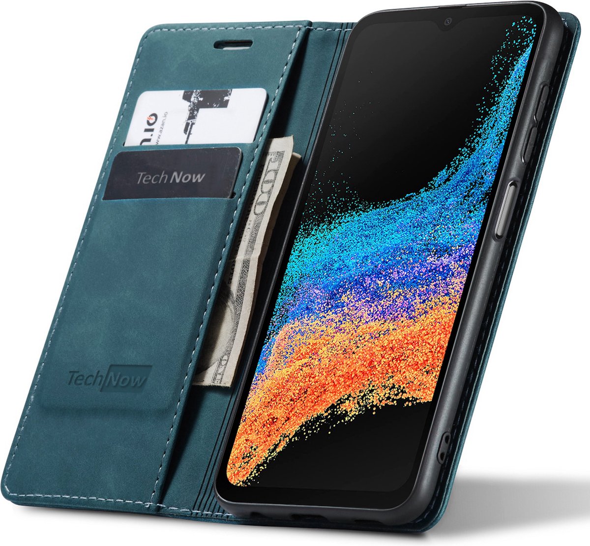Hoesje geschikt voor Samsung Galaxy Xcover 6 Pro - Book Case Leer Slimline Blauw