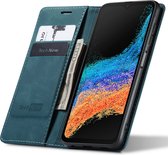 Coque Samsung Galaxy Xcover 6 Pro - Book Case Cuir Slimline Blauw