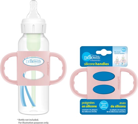 Dr. Brown's Siliconen handvat - Voor Smalle halsfles - Roze van Dr. Brown's — afbeelding 2