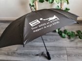 Zwarte paraplu Voetbalmoeder - 1 meter doorsnede - windproof -