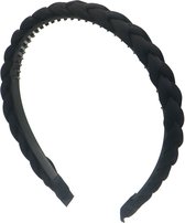 Haarband Gevlochten - Diadeem - 1,8 cm - Zwart