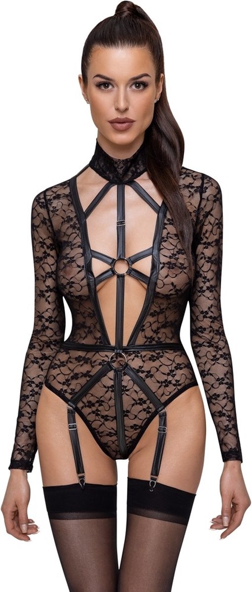 Goedkoopste Body met Bandjes - Zwart