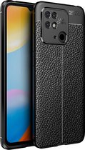 Mobigear Hoesje geschikt voor Xiaomi Redmi 10C Telefoonhoesje Flexibel TPU | Mobigear Luxury Backcover | Redmi 10C Case | Back Cover - Zwart