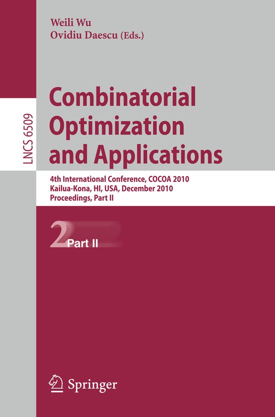 Combinatorial Optimization and Applications - cover