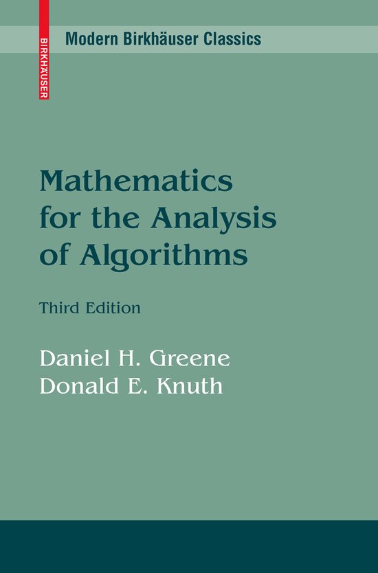 Greene Math Mathematics for the Analysis of Algorithms | 9780817647285 | Daniel H ...
