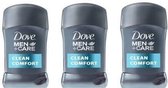 Dove Deo Stick - Clean Comfort - 3 x 40 Gram