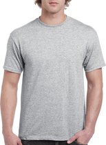 T-shirt met ronde hals 'Heavy Cotton' merk Gildan Sportgrijs - S