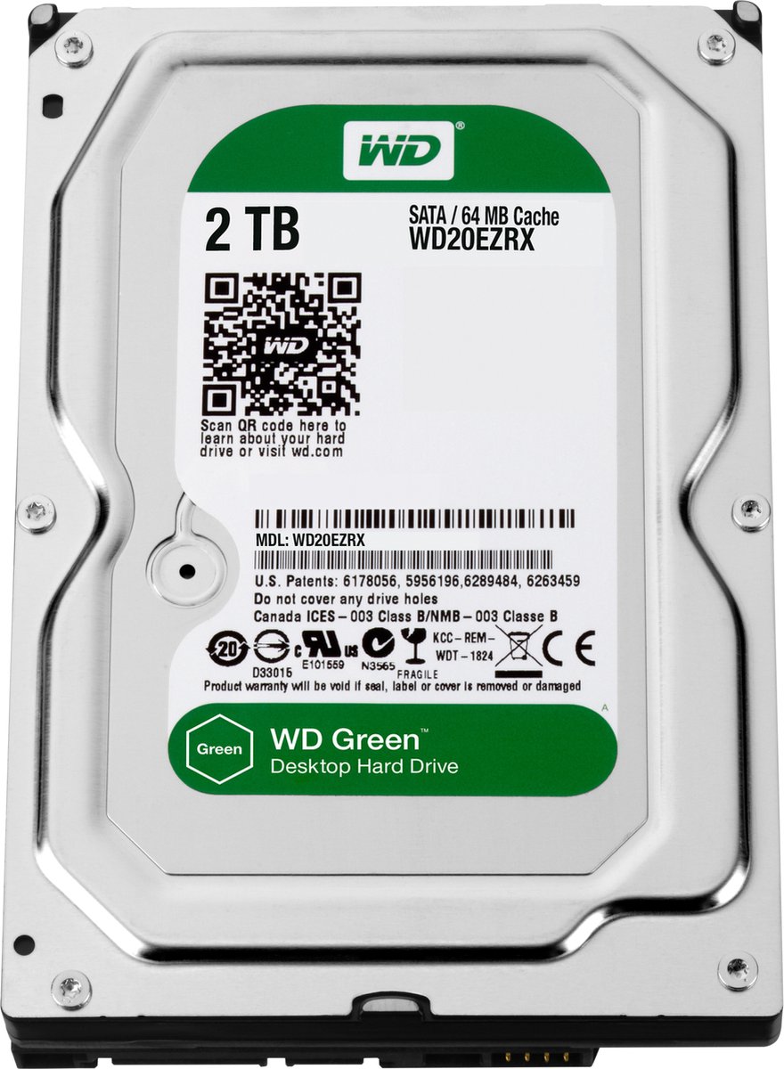 Western Digital WD20EZRX - Interne harde schijf / 2TB / 3,5 inch SATA