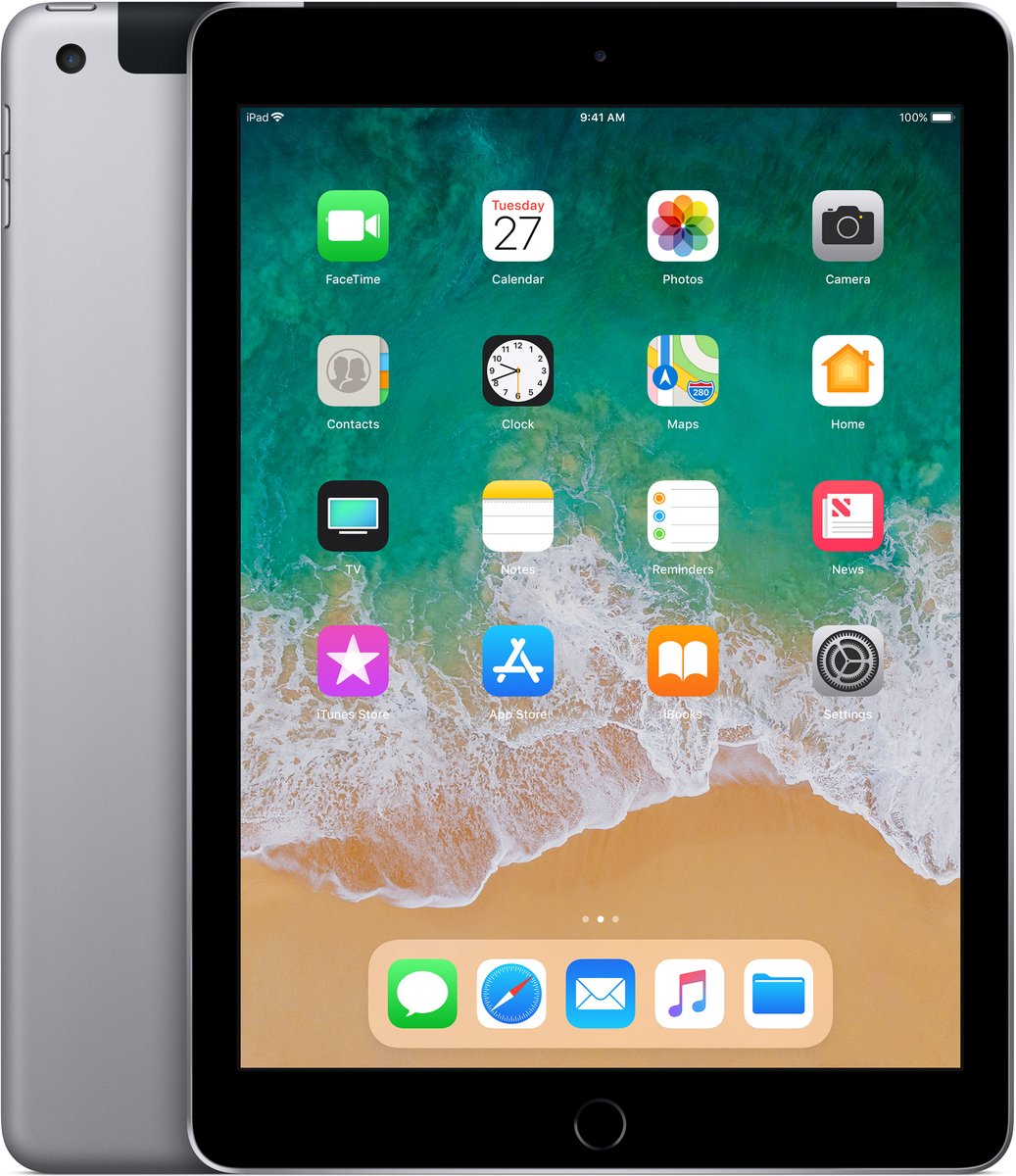 Refurbished iPad 2018 128 GB 4G Space Gray Gebruikt